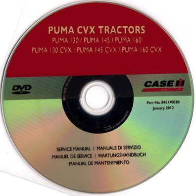Reparatur Werkstatthandbuch Case Traktor PUMA 130,145,160 Puma 130CVX 145CVX 160CVX