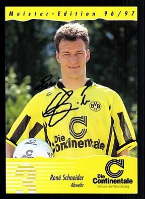 Rene Schneider Borussia Dortmund 1996-97 Autogrammkarte + A53429 D
