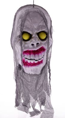 Hänge Totenkopf mit Licht Halloween Deko Dekoration LED Tag der Toten Horror