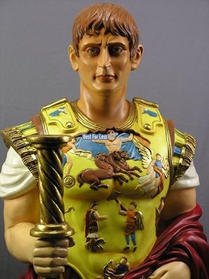 Julius Caesar lebensgroß Figur Statue Skulptur Themendekoration Rom Römer Soldat