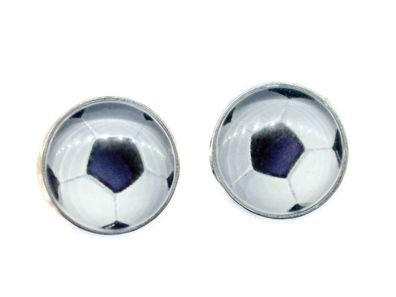 Fußball Cabochon Ohrstecker Stecker Miniblings Ohrringe Sport Ball WM EM Tor