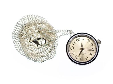 Uhr Funktioniert Kette Miniblings Halskette Snap Button Uhrzeit 80cm Armbanduhr