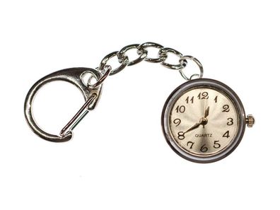 Uhr Funktioniert Schlüsselanhänger Miniblings Snap Button Zeit Armbanduhr WEISS