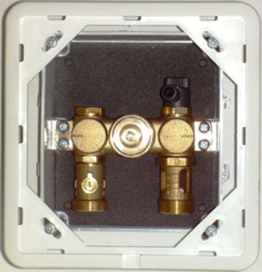 COSMO Einzelraum-Regelbox TH Plus m. Durchflussregulierung und Platte weiss