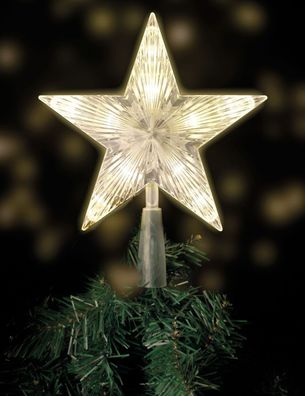 LED Weihnachtsbaum Spitze - 18 x 22 cm - Christbaumspitze beleuchtet Baumschmuck