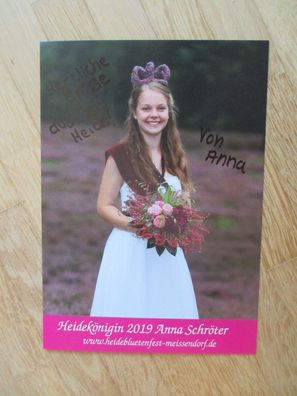 Heidekönigin 2019 Anna Schröter - handsigniertes Autogramm!!!