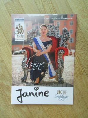 Schwetzinger Spargelkönigin Janine I. - handsigniertes Autogramm!!!!