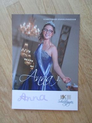 Schwetzinger Spargelprinzessin Anna I. - handsigniertes Autogramm!!!!