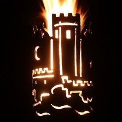 Burg Fackel -Set mit Stiel und Brennmitteln Feuerschale Feuerstelle Feuerkorb