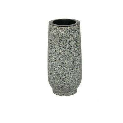 Grabvase kuru grey Friedhofvase Granit Vase Blumenvase Kuru grey