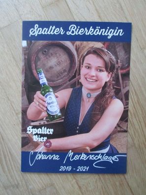 Spalter Bierkönigin 2019-2021Johanna Merkenschlager - Autogramm!!!