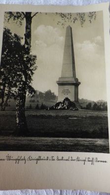 Postkarte Kriegerdenkmal “Sachsenstein” Königsbrück s/ w ungelaufen M59