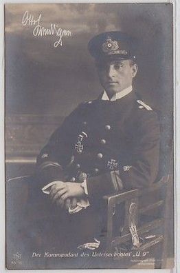 59030 Ak Otto Weddigen Kommandant des Unterseebootes "U9" um 1915