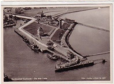 57980 Luftbild Ak Nordseebad Cuxhaven die alte Liebe um 1936