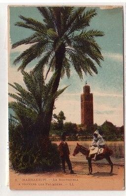 57478 Ak eines deutschen Fremdenlegionärs aus Marokko Marrakesch la Koutoubia