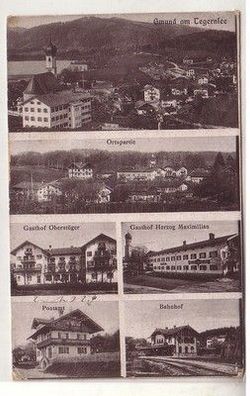 32254 Mehrbild Ak Gmund am Tegernsee Gasthof, Bahnhof usw. 1926