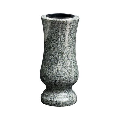 Grabvase Granit Friedhofsvase Vase Grabschmuck - VERDE MARINA + 2 Vaseneinsätze