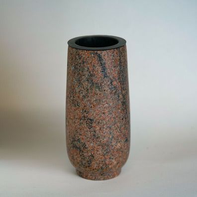 Grabvase Granit Vase multicolor Friedhofvase Blumenvase * matt*