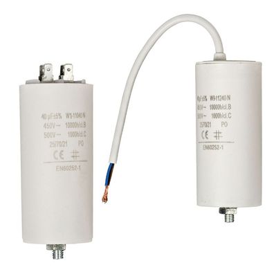 Aerzetix Kondensator ständigen für Motor 1µF 450V mit Kabel 10cm