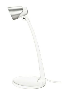 LED Schreibtischleuchte, Schreibtischlampe silber/ weiß Tischlampe