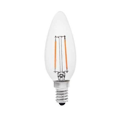 2W LED Filament Lampe E14 warmweiss LED Birne LED-Lampe Kerzenform 2700K