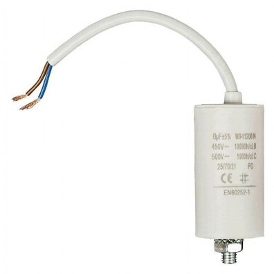 8 mF Kondensator Betriebskondensator Arbeitskondensator 8,0 µF mit Kabel 450 V