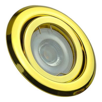 Halogen LED Einbaurahmen gold glänzend Einbauspot Einbaustrahler GU10-Gx5,3