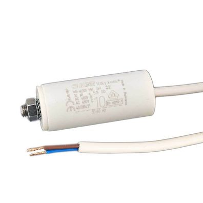 10 uF Motorkondensator Betriebskondensator 10 µF + Kabel Kondensator, Icar