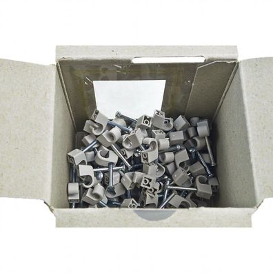100 Stück Nagelschelle 7-11/35mm, Kabelklemme, Kabelschelle, Kabelbefestigung