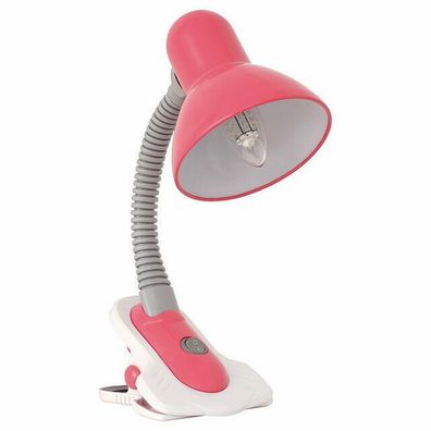 LED Schreibtischlampe Klemmlampe Klemmleuchte Spot pink rosa Sockel E27