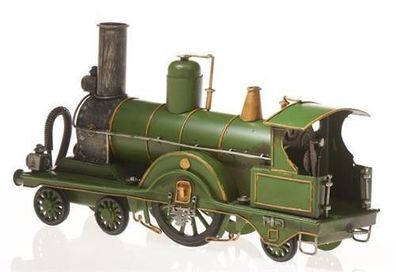Blech-Lokomotive, 28 x 9 x 15 cm, grün