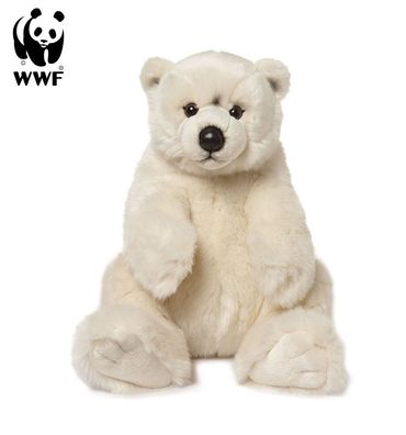 WWF Plüschtier Eisbär (sitzend, 22cm) lebensecht Kuscheltier Stofftier Polarbear