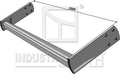 312-056-HI Rahmen 80 X 80 für Ø400 / Ø480 Rohrpackerwalze Einbaumaß 2500 mm