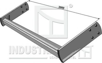 312-058-HI Rahmen 80 X 80 für Ø400 / Ø480 Rohrpackerwalze Einbaumaß 3000 mm