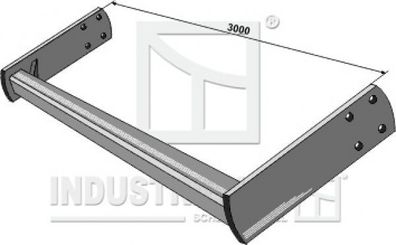 312-088-HI Rahmen 80 X 80 für Ø590 Rohrpackerwalze Einbaumaß 2500 mm