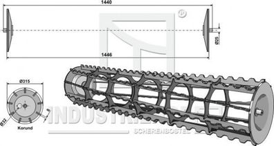 312-315-1456 Krümlerwalzen - 1440 (Lemken)