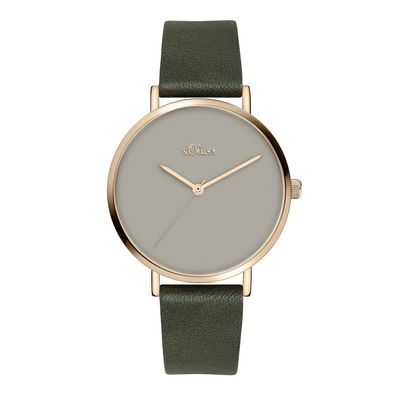 s. Oliver Damen Uhr Armbanduhr Leder SO-3910-LQ