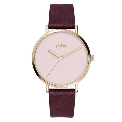 s. Oliver Damen Uhr Armbanduhr Leder SO-3911-LQ