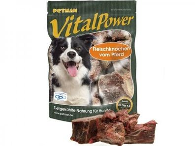 Petman Vital Power Fleischknochen vom Pferd Hundefutter 1000 g (Inhalt Paket: 14 Stüc