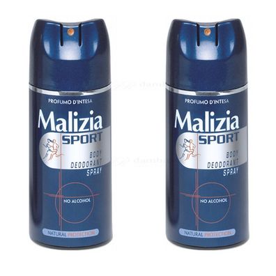Malizia unisex SPORT ohne AlKohol - Deodorant 2x 150ml