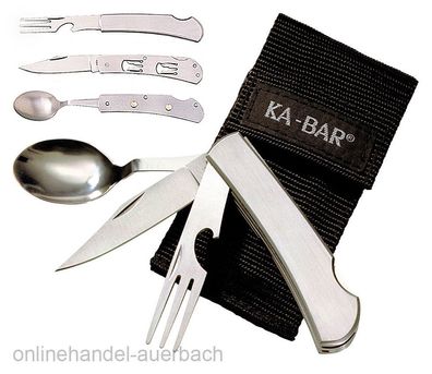 KA-BAR Hobo Diner Kit Messer Gabel Löffel Campingbesteck Outdoor Survival