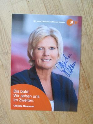 ZDF Fernsehmoderatorin Claudia Neumann - handsigniertes Autogramm!!!!