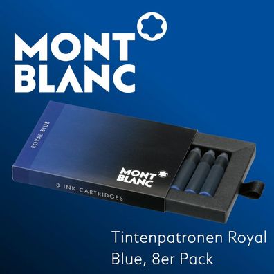 Montblanc Tintenpatronen Tinte Royal Blue Blau, 8er Pack