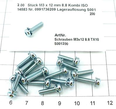 50 St M10 x 20 mm Torx Senkkopf DIN 7991 blank Schraube Lagerauflösung S013-50