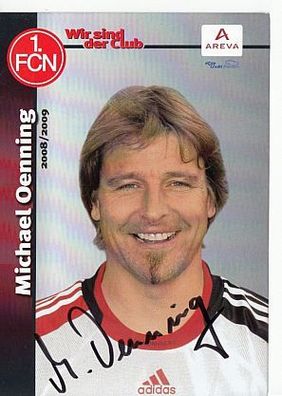 Michael Oenning 1. FC Nürnberg 2008-09 Rarität Autogrammkarte + A44063