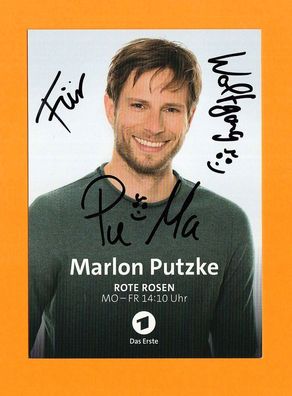 Marlon Putzke - ( Rote Rosen ) - persönlich sig. Autogrammkarte