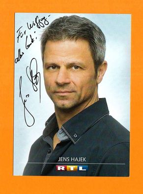 Jens Hajek - (deutscher Schauspieler ) - persönlich sig. Autogrammkarte