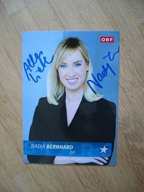 ORF Fernsehmoderatorin Nadja Bernhard - handsigniertes Autogramm!!!