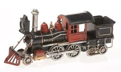 Blech-Dampflokomotive, schwarz/ rot, 20,5 x 6,5 x 10 cm