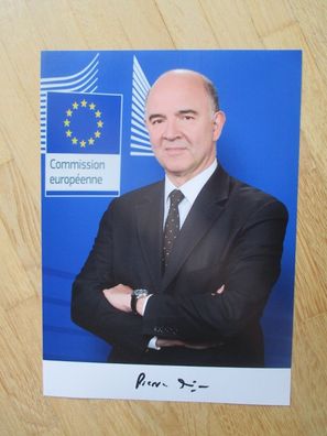 EU Kommissar Pierre Moscovici - handsigniertes Autogramm!!!